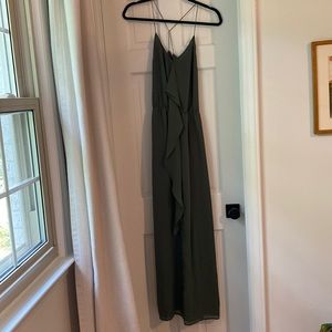 Jade Green Ruffle Gown
